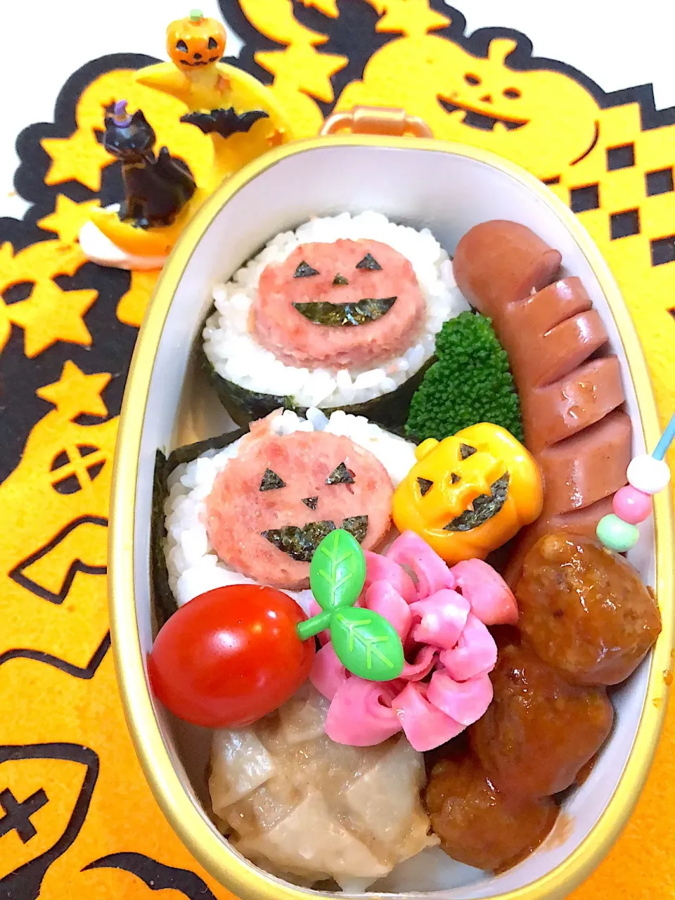 スパムお握りハロウィンお弁当|Yuki Kawasumiさん