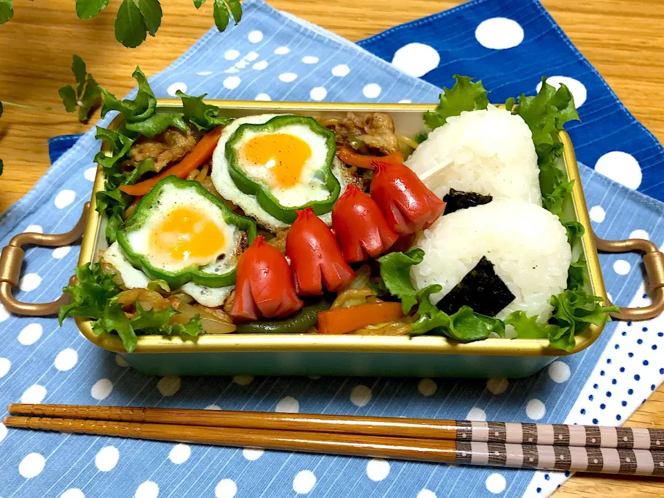 Snapdishの料理写真:焼きそば弁当       #onigiriaction|Mika Kさん