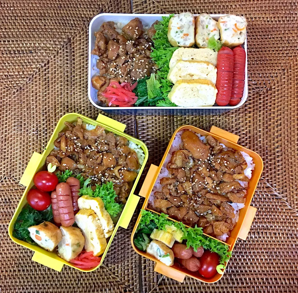 Snapdishの料理写真:#中高生弁当 #とり照り焼き丼🐓🐓🐓|よちこさん