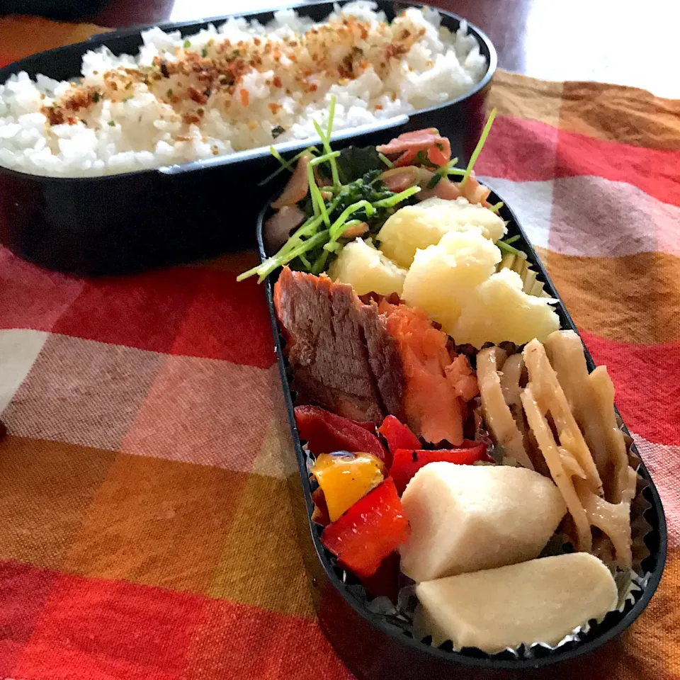 今日のお弁当🍱
鮭弁当>* ))))><

急に寒くなってきました
風邪を
ひいてしまわないように😌

今日も元気だして
いってらっしゃい👋😊|mokoさん