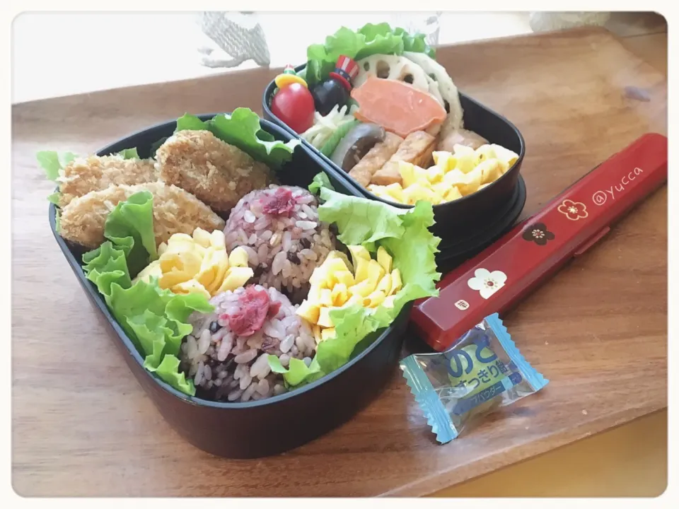 Snapdishの料理写真:JK弁当🎃2018.10.16(Tue.)#おにぎりアクション|yucca@さん