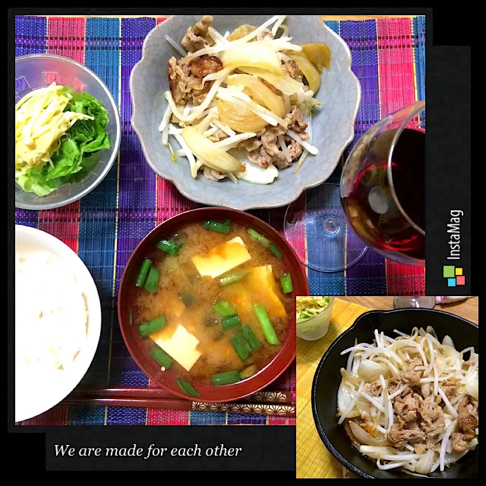 2018/10/15 焼肉のタレで下味 豚肉野菜炒め、カレー味エノキサラダ|kykyさん