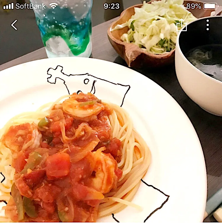 Snapdishの料理写真:海老とツナのパスタ|kaori0212さん