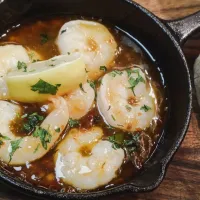 白ワイン甘い唐辛子ソースレモンとパセリとタイガーのエビ
Tiger prawns with white wine sweet chillie sauce, lemon and parsley|Nick V Mitocさん