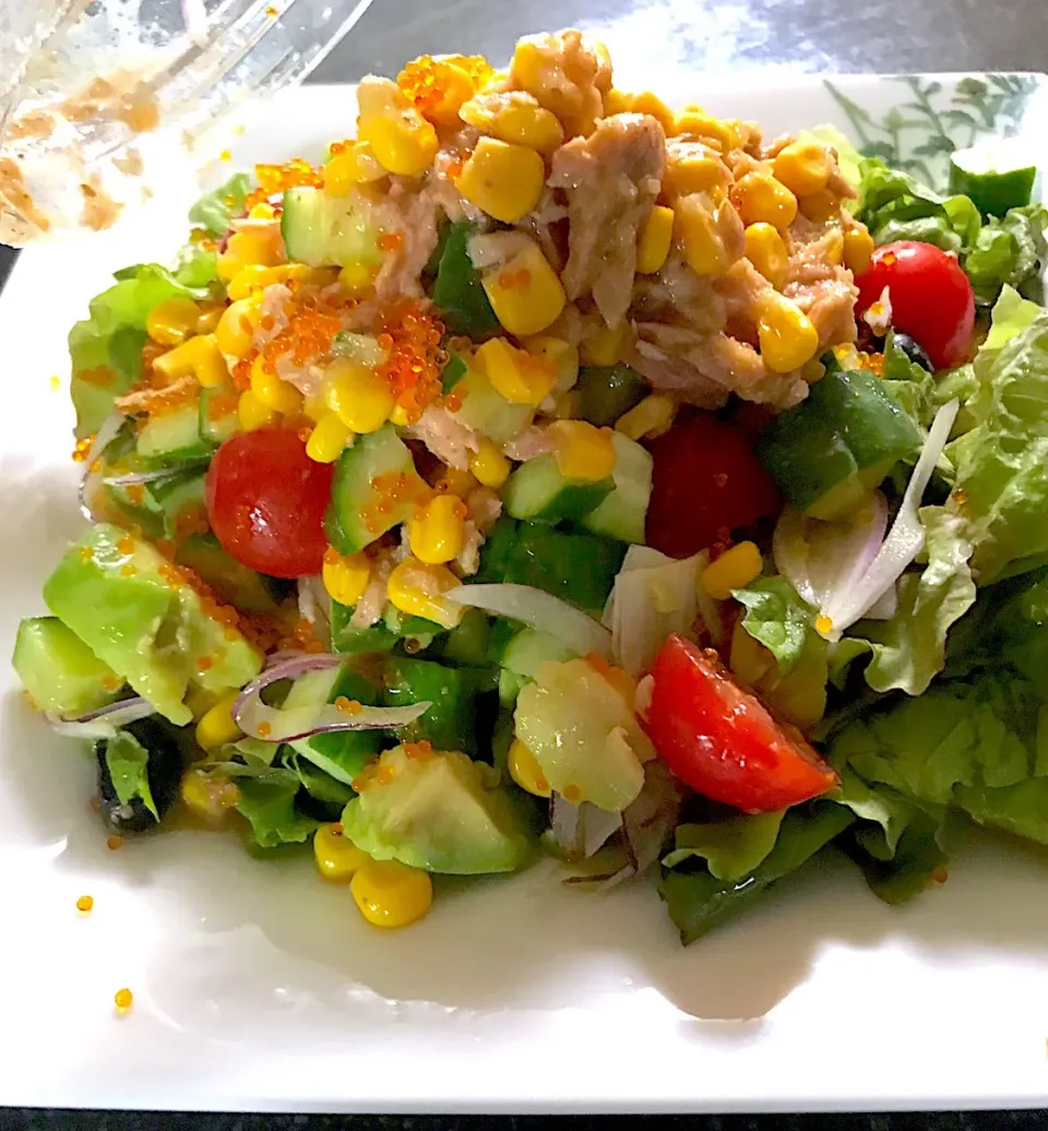 ジャーサラダ🥗をひっくり返して盛る🥗|シュトママさん