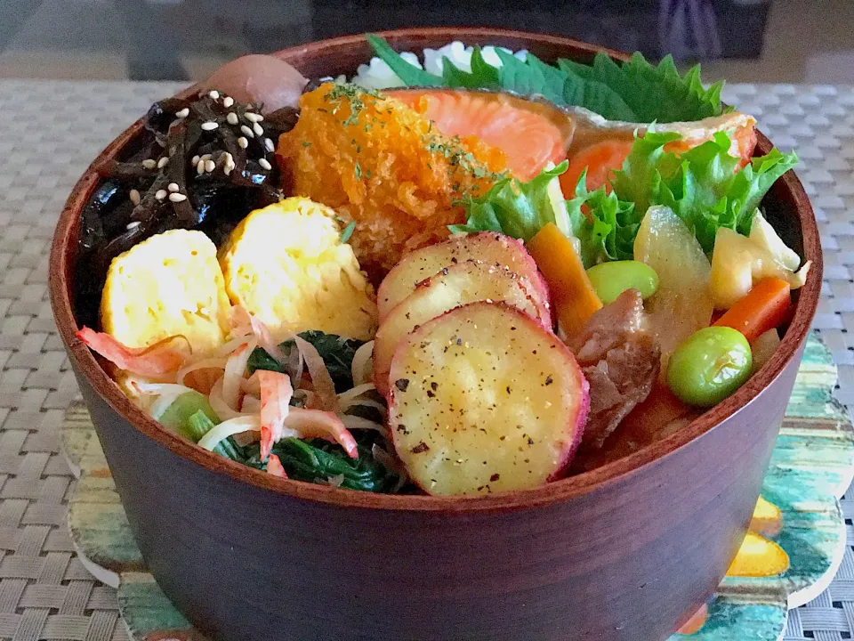 Snapdishの料理写真:今日のお弁当( ･∀･)ﾉｼ|あっきさん