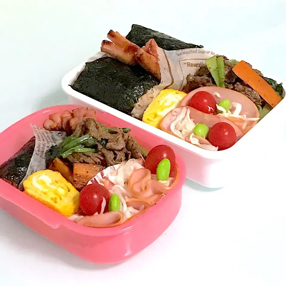 パパと娘っちのお弁当(^^)
 #お弁当 #焼肉のたれ炒め|kakoさん