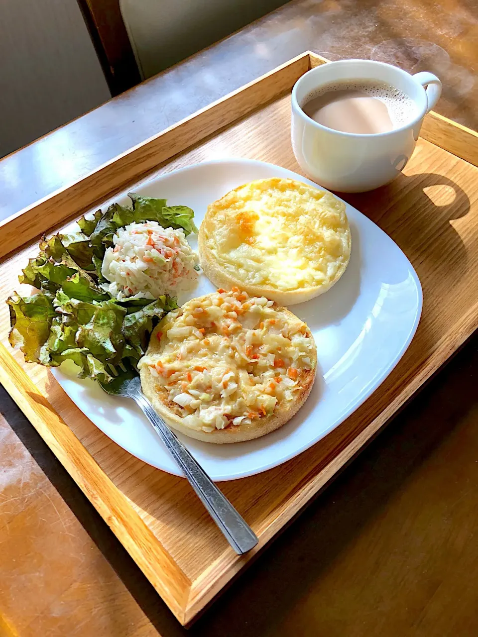 イングリッシュマフィンで朝ごぱん|翡翠さん