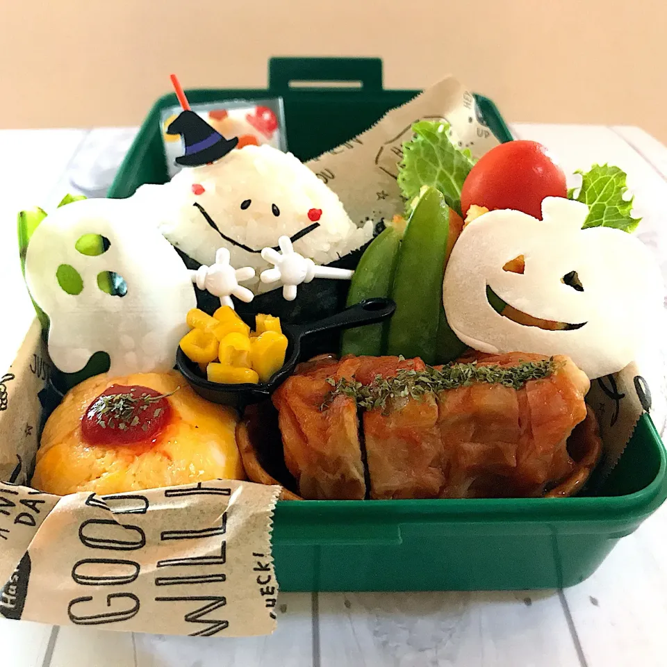 #娘弁当#ロールキャベツ#ハロウィン弁当|mnkさん