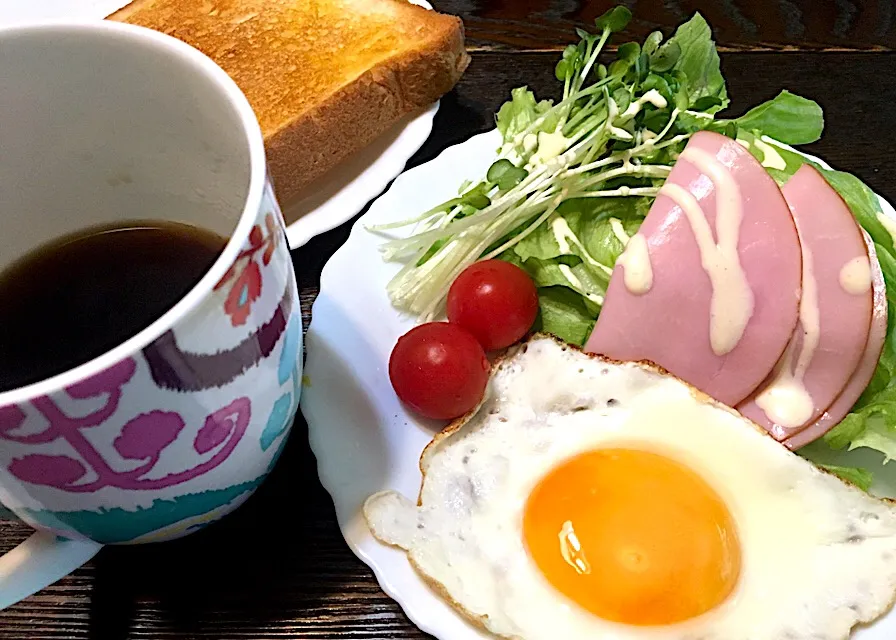 Snapdishの料理写真:今朝のモーニング(Aセット❓)
#これにミルク一杯付
#コーヒーはモカブラック|mottomoさん