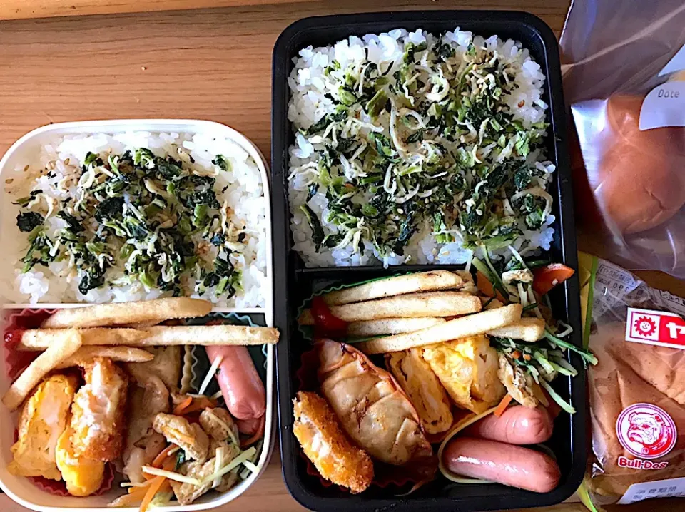 Snapdishの料理写真:10/18 高1 大1 お弁当
#揚げ餃子弁当|侑子さん