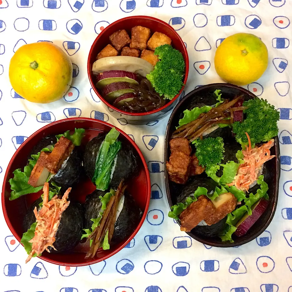 #vegan弁当 
体育祭弁当
パッカンおにぎり弁当|makiko_aさん