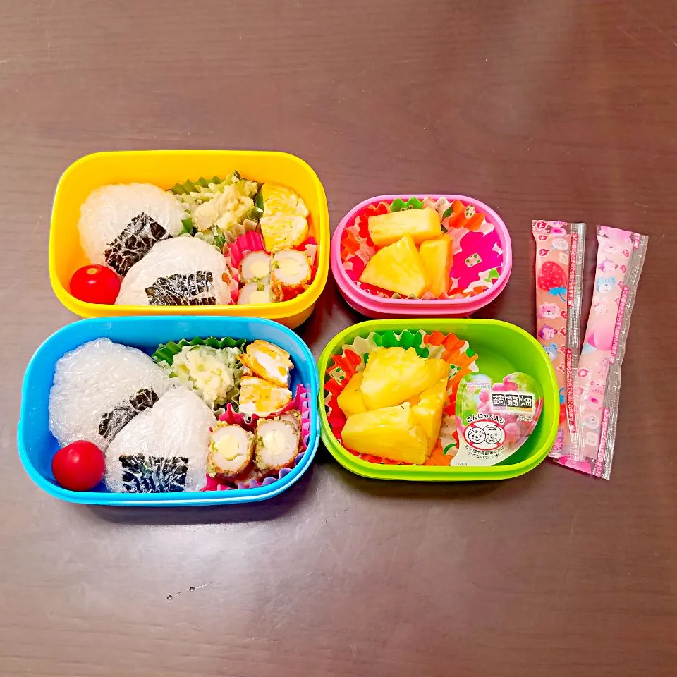 Snapdishの料理写真:チーズちくわの磯辺揚げの幼稚園弁当☆|Mami.Nさん