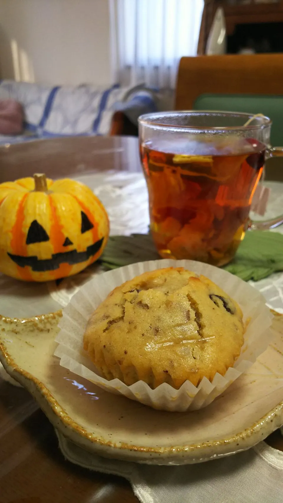 Snapdishの料理写真:フルーツミックス×くるみのマフィン🎃|Mihoさん