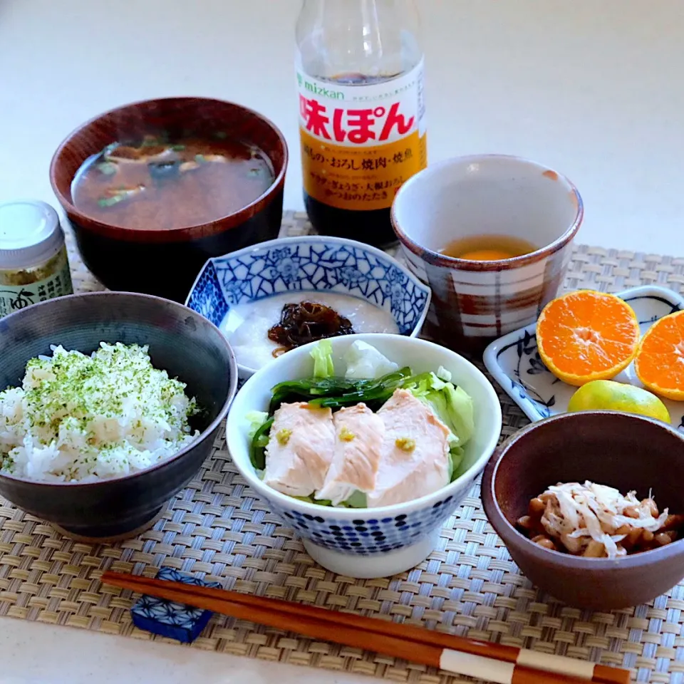 高たんぱく質低カロリー飯！さっぱり鶏チャーシューで和朝食|match_guy_niceさん