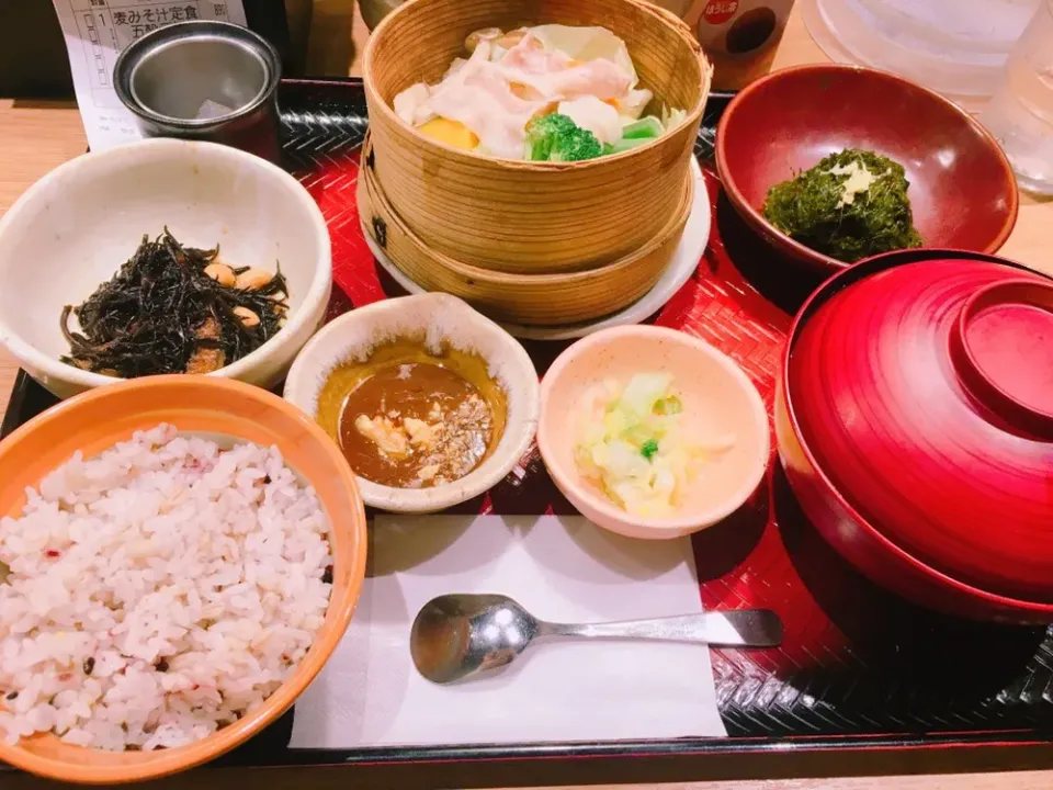 麦味噌汁定食|みぃさん