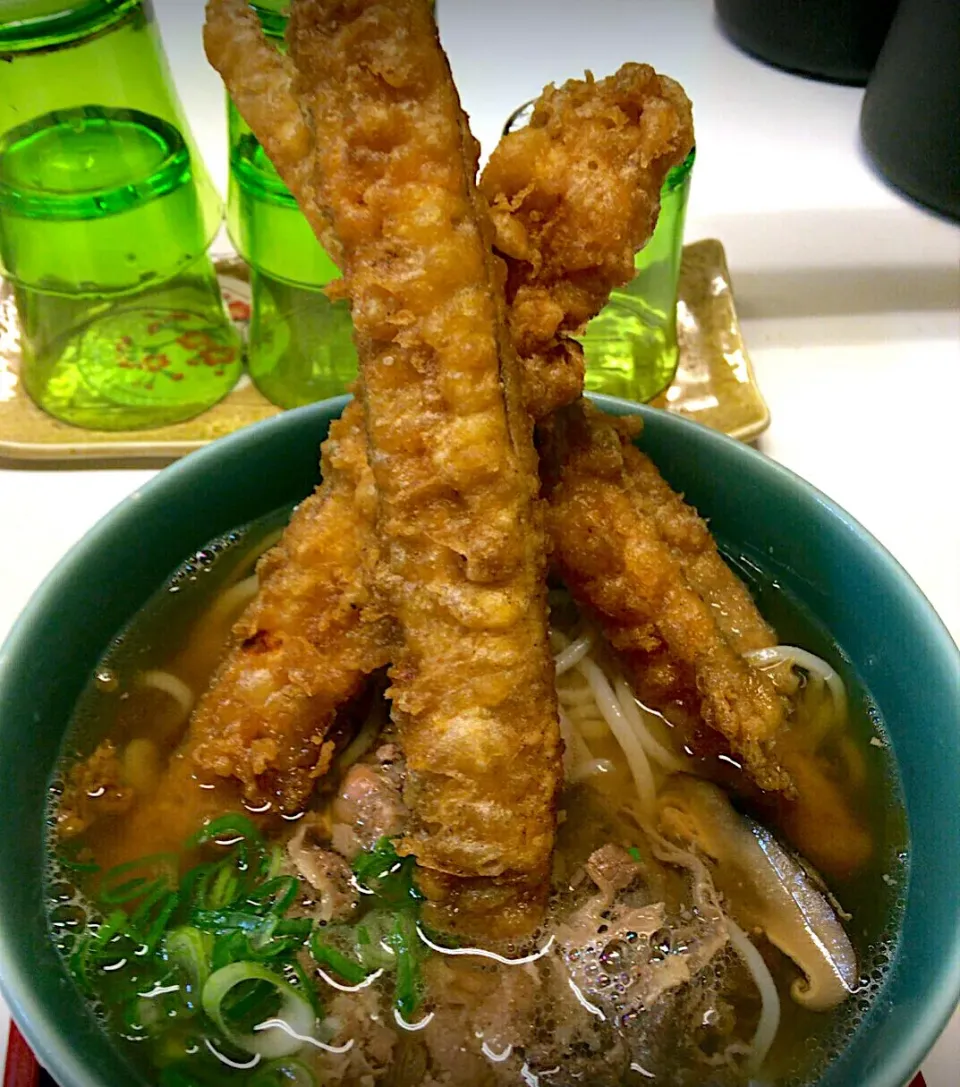 牛蒡天蕎麦  牛蒡天がデカ過ぎで(๑˃̵ᴗ˂̵)|zeroweb_bossさん