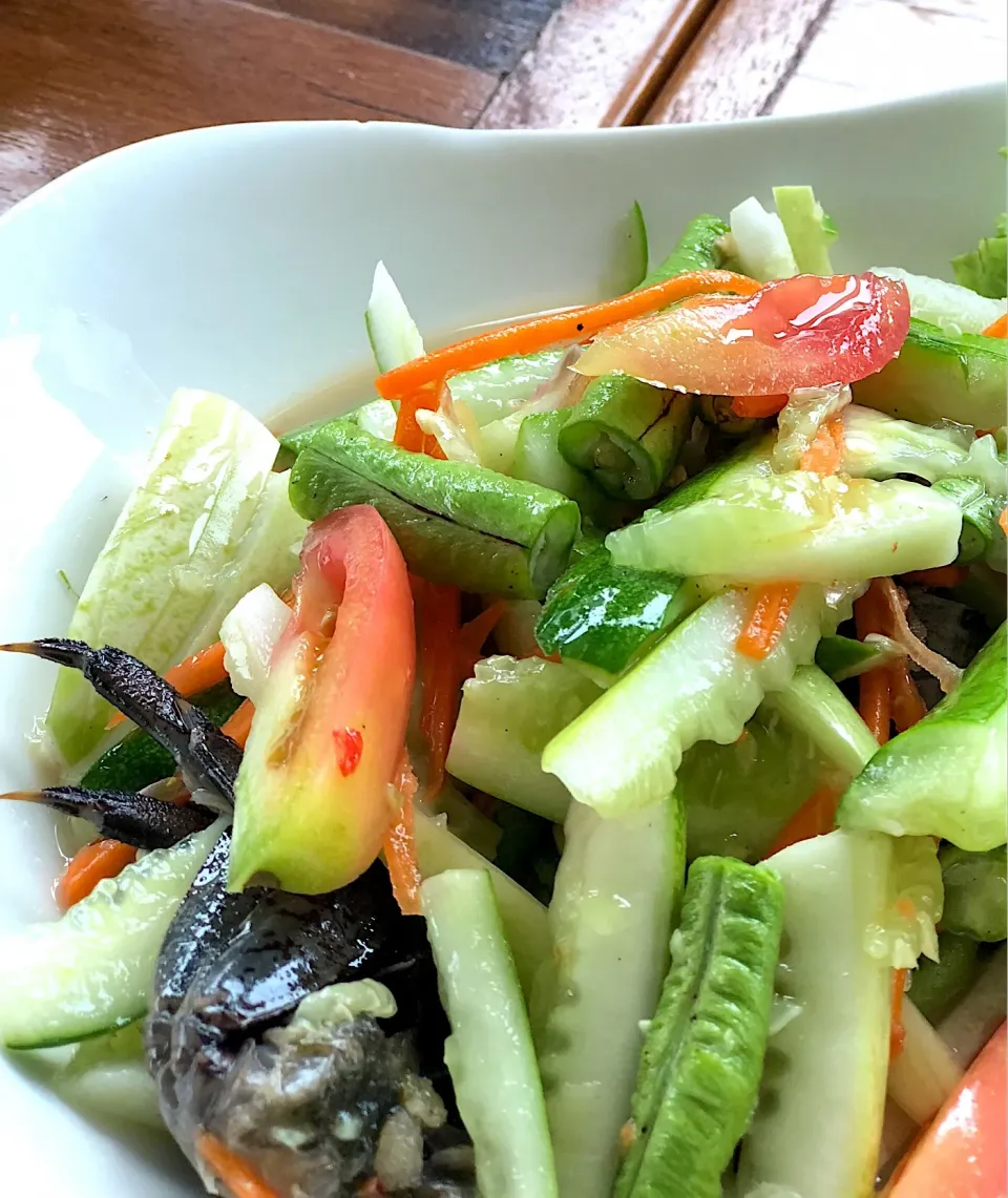 Cucumber salad @ Banana farm, Kanchanaburi.|Chalinee Kalyanamitraさん