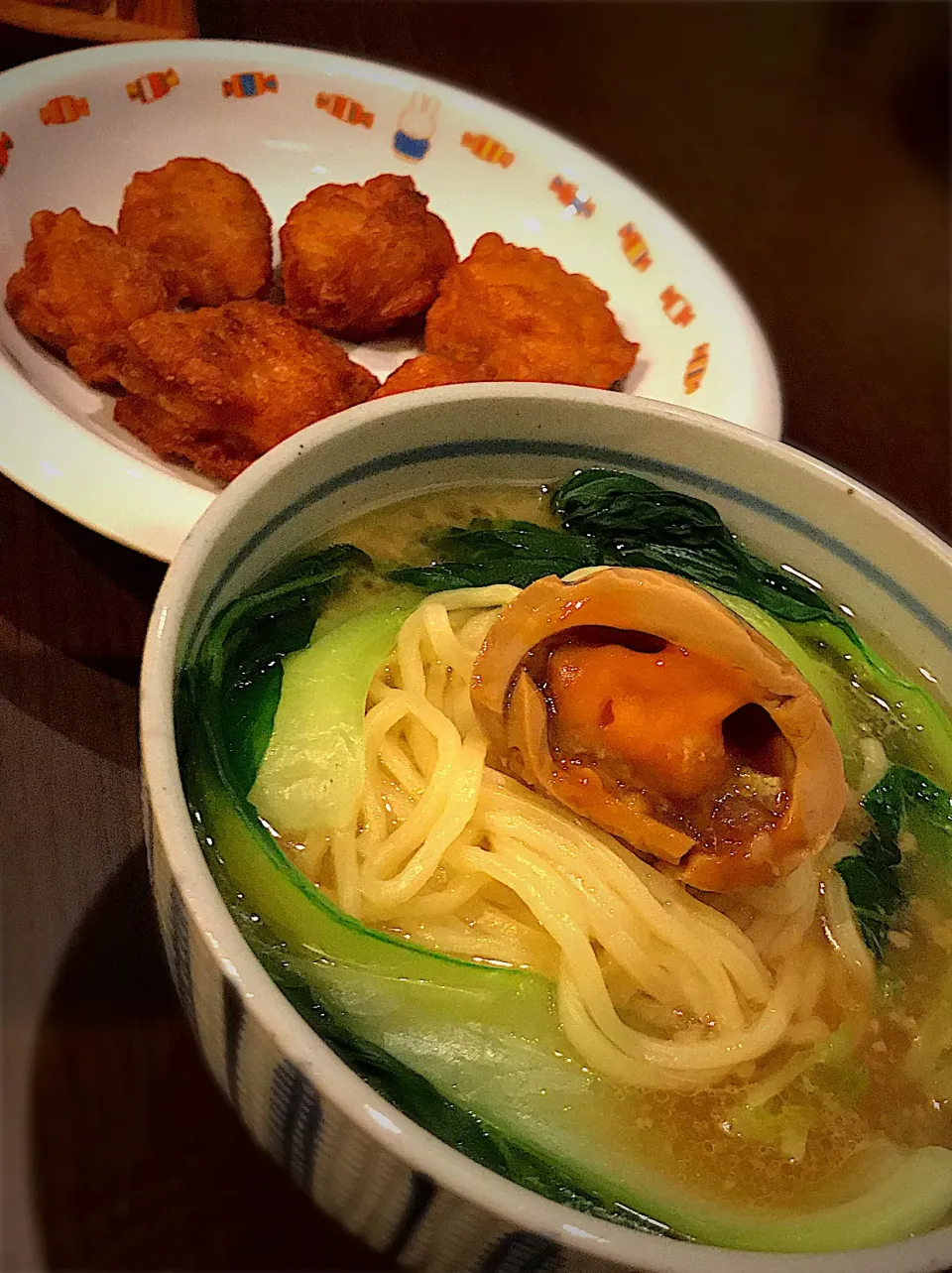 鷄の塩から揚げ  醤油ラーメン  煮卵|ch＊K*∀o(^^*)♪さん