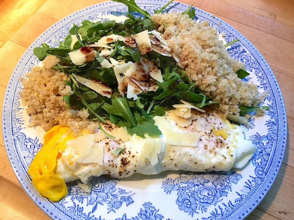 Arugula with Quinoa & eggs  #powerbreakfast  #eggs  #arugula  #quinoa|🌺IAnneさん