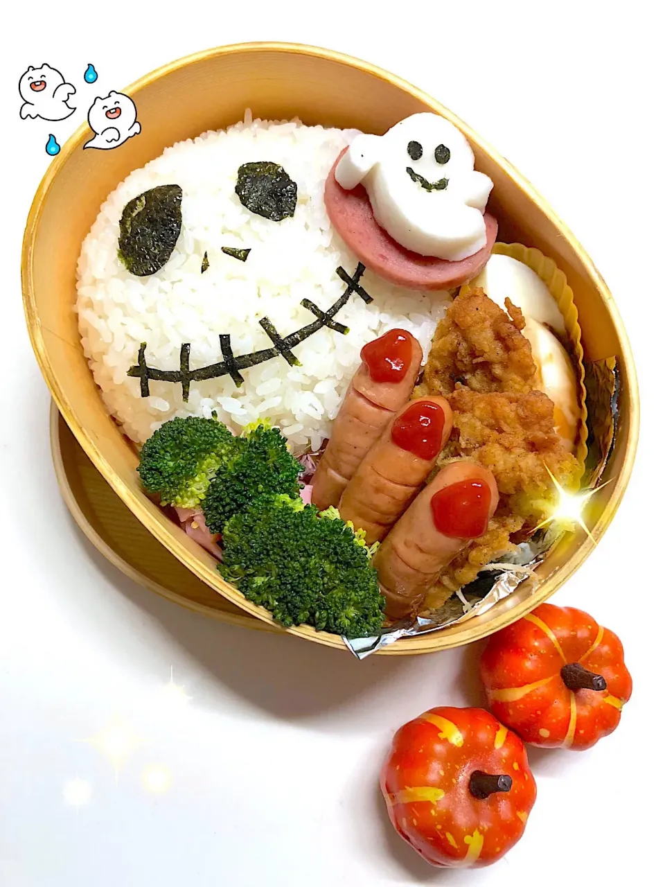 Snapdishの料理写真:ハロウィン🎃弁当👻（秋の一大イベント）|三姉妹のママさん