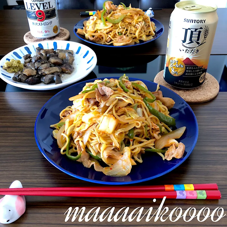 Snapdishの料理写真:キムチ焼きそば〜⭐️|マイコさん