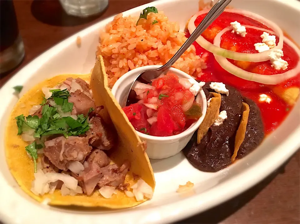 エンチラーダとタコのランチ
ENCHILADA&TACO|きっしーさん