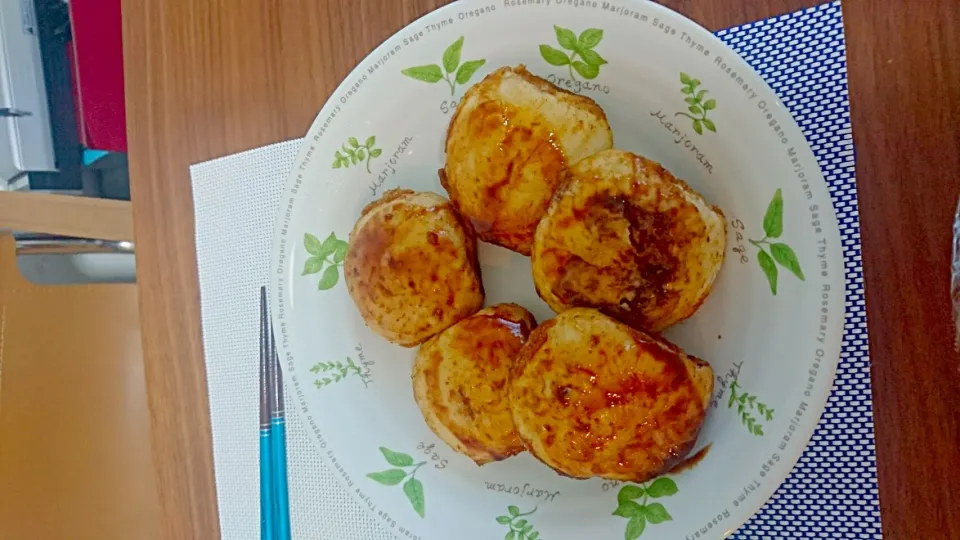 焼きまんじゅう🎵😊焼きました🎵|かおるcitronさん