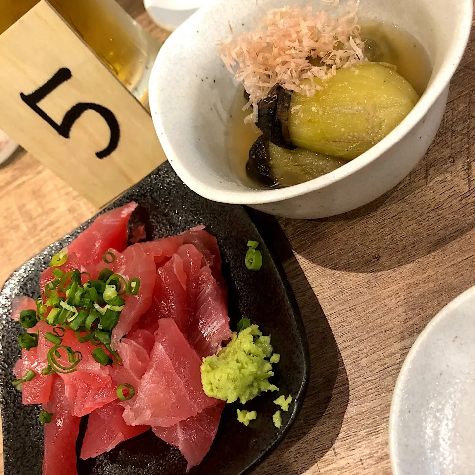 マグロ中落ち500円・茄子たいたん280円😋|nao子さん