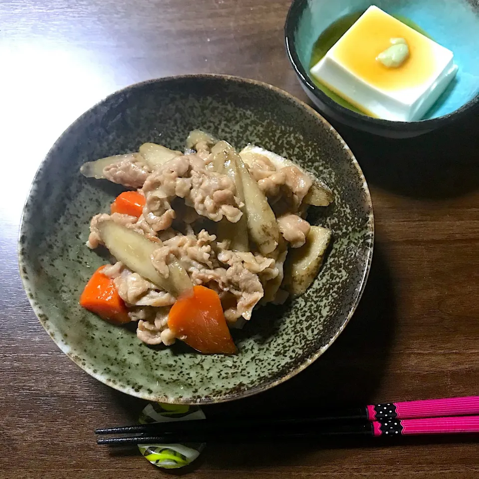 ごぼうと豚肉の味噌炒め煮|perfuさん