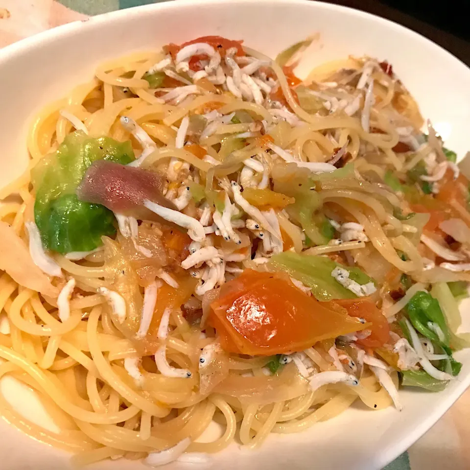 シラスとミョウガのパスタ|純さん