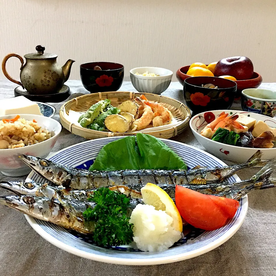 秋刀魚の塩焼き御膳 #夕食|ゆかりさん