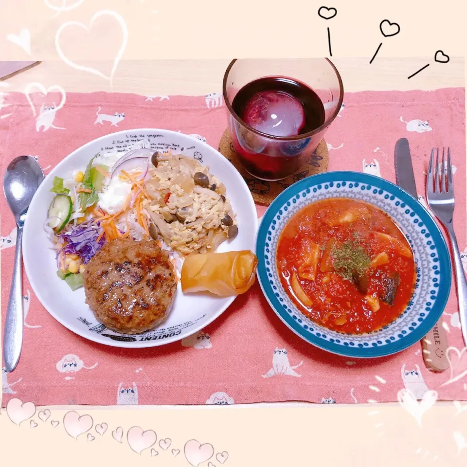 Snapdishの料理写真:１０／２１ ｓｕｎ
晩ごはん🍴＊○°|rinaronarさん