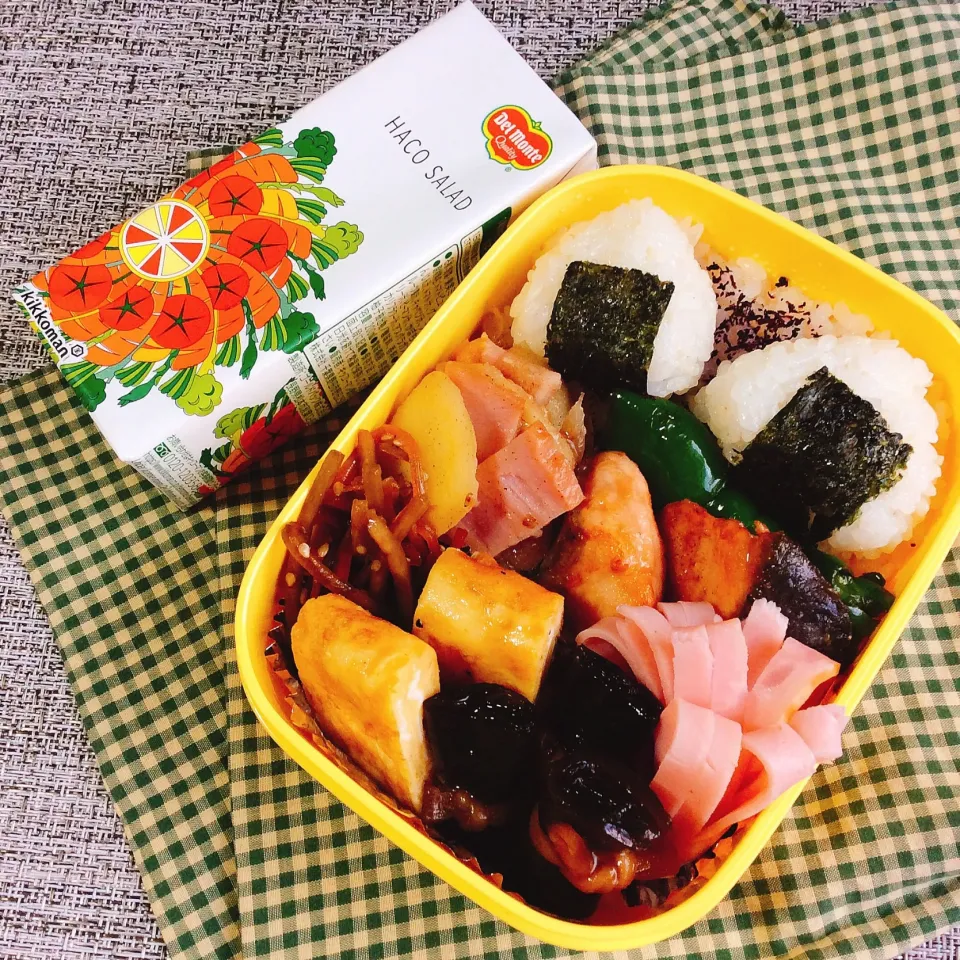 Snapdishの料理写真:親子おにぎり弁当♬  #onigiriaction|夢ーテルさん