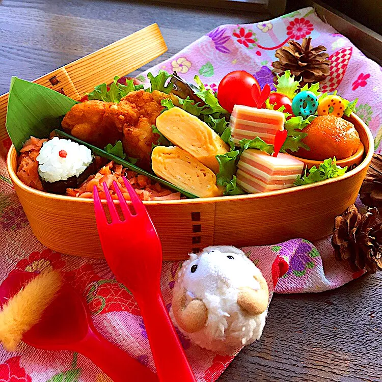 鮭フレご飯・こにぎり！空っぽにな〜れ♡|マトンさんの飼い主さん