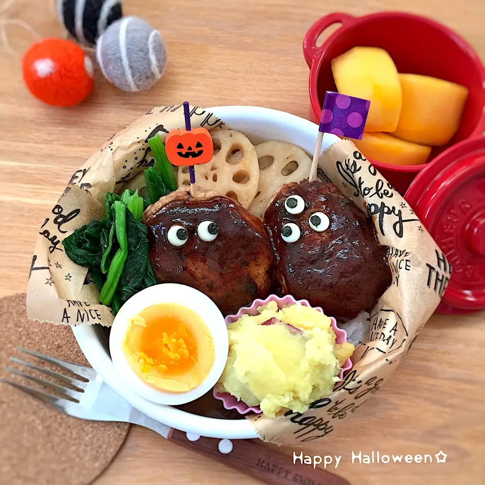 ハロウィン弁当☆ハンバーグ|yokkoiroさん