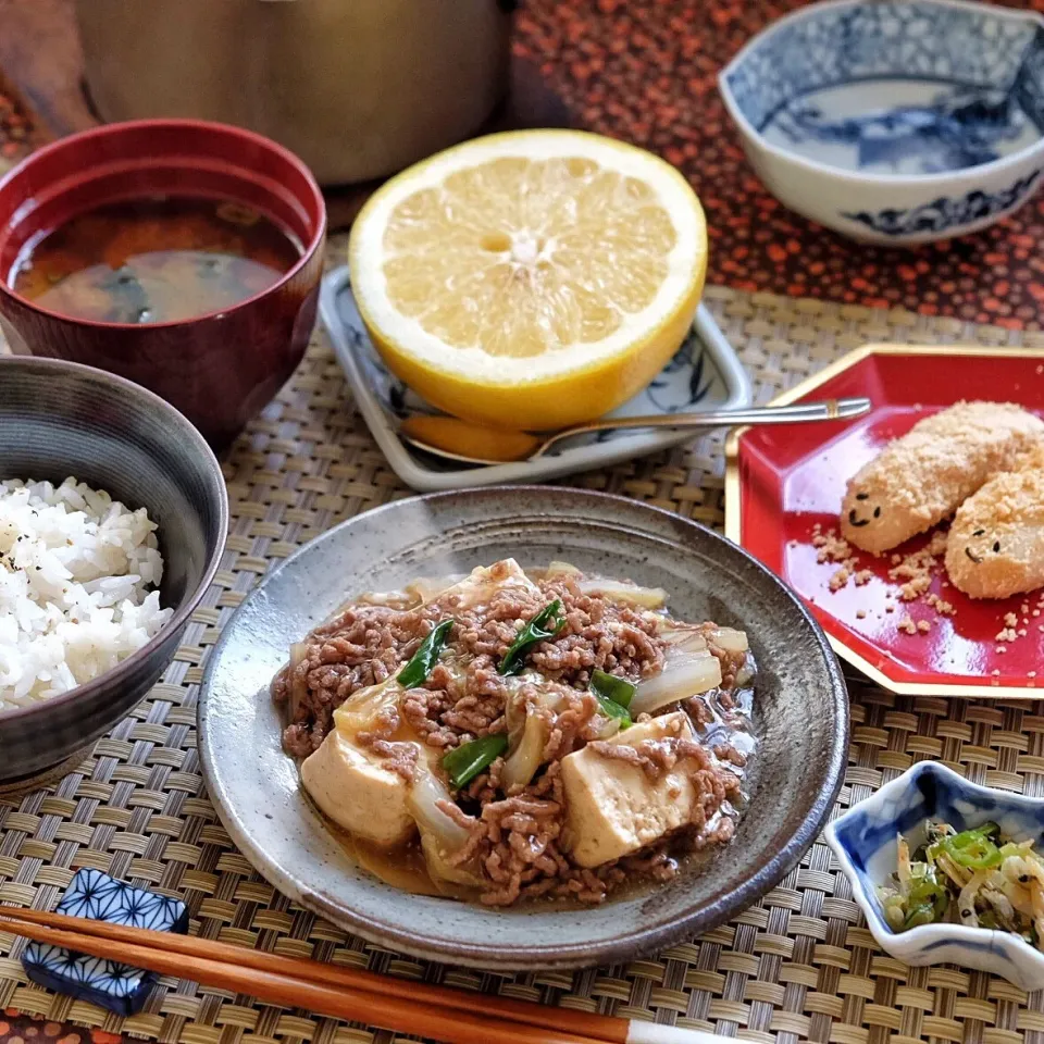 とろみが最高のヘルシー高たんぱく！木綿豆腐の牛ひき肉あんかけ | オチャメシいかが|match_guy_niceさん