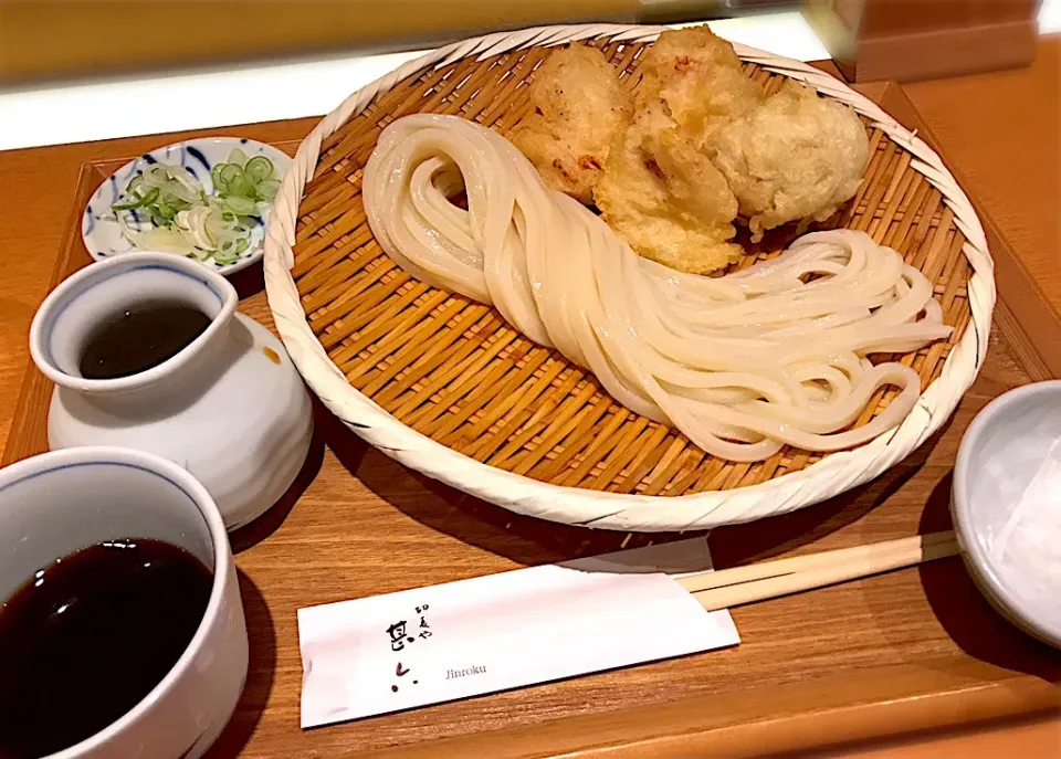 親子天ざる饂飩（かしわ天+半熟卵天）|toshi,I🍴さん