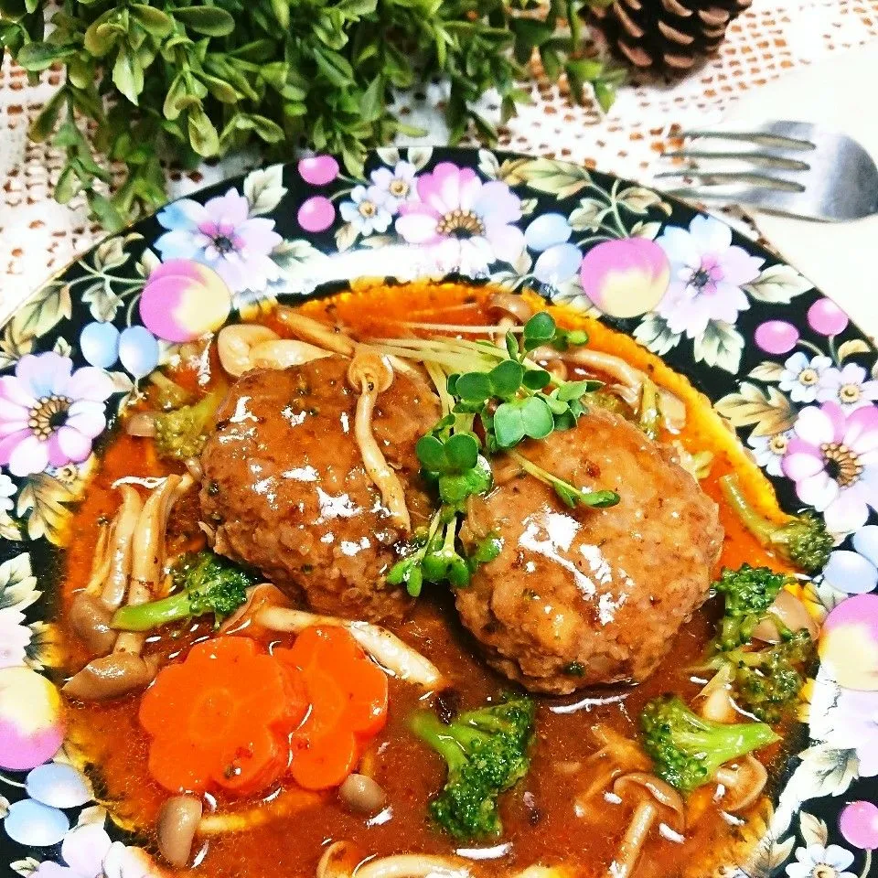 麩わ麩わ肉汁溢れるデミハンバーグ|とまと🍅さん