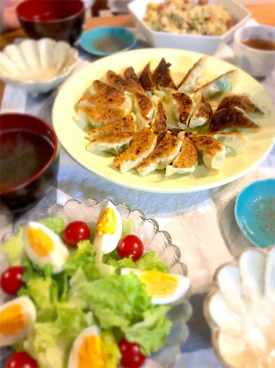 Snapdishの料理写真:手作り餃子チャーハン|はるたそさん