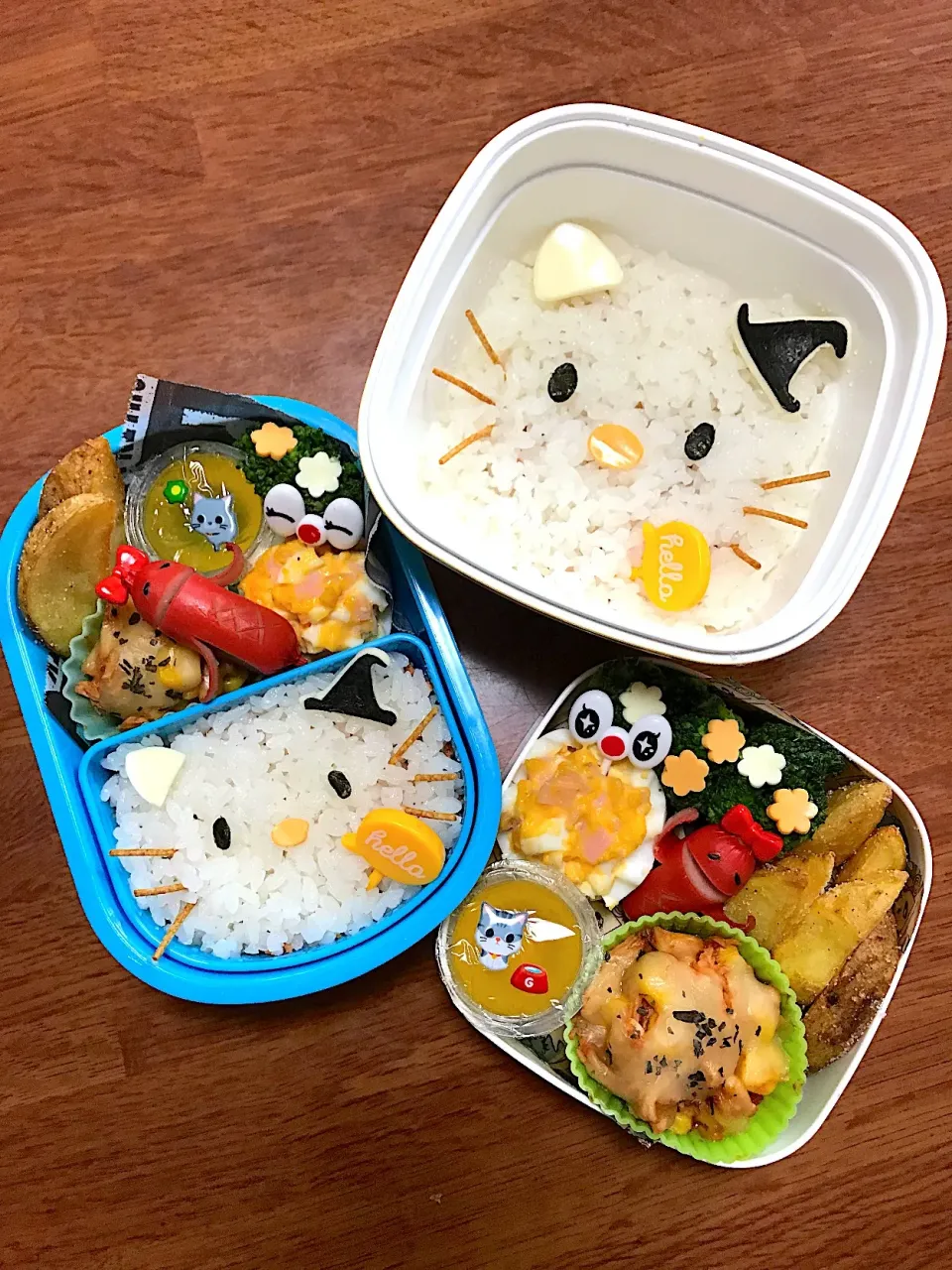 Snapdishの料理写真:ハロウィンキティちゃん弁当♡|かなさん