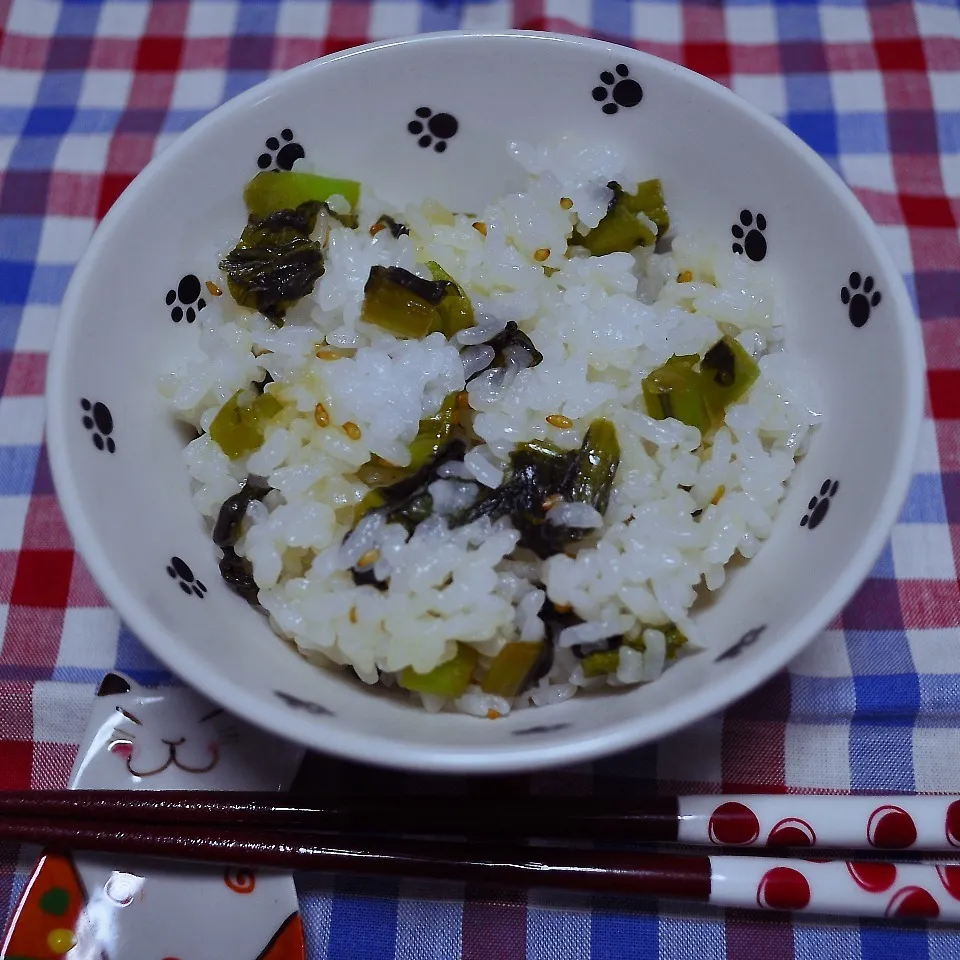 【飯研】野沢菜のシンプル混ぜご飯|cocco+さん