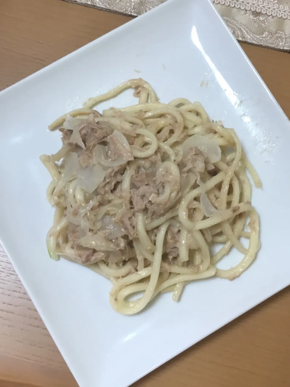 ツナオニオンのクリームうどん|ちゅらさん