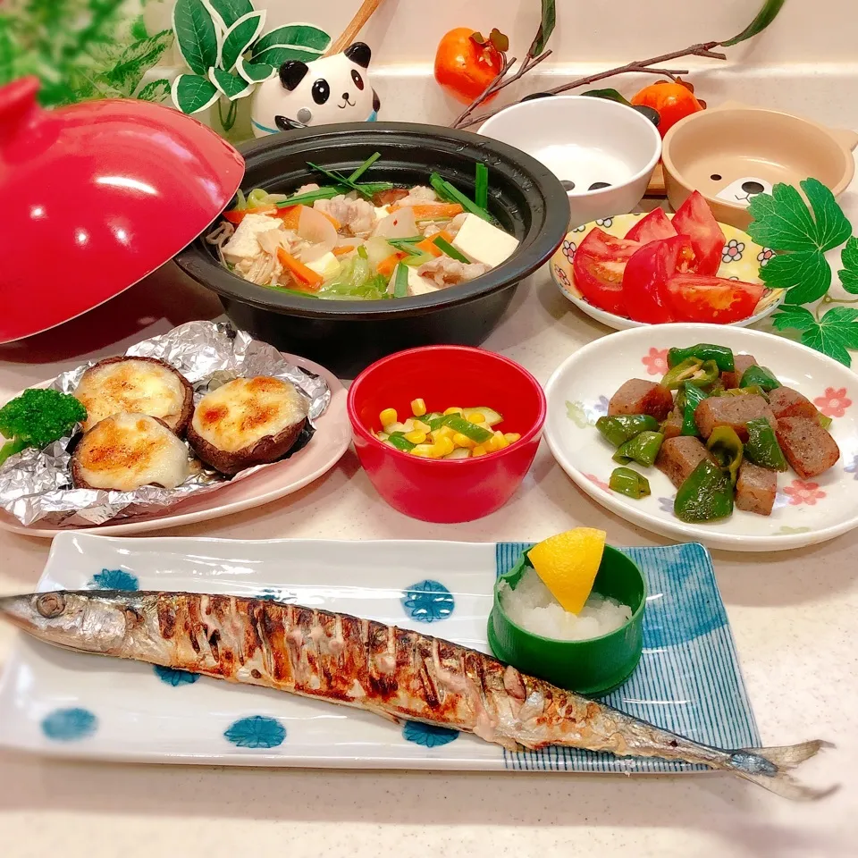 【 もつ鍋と秋刀魚の塩焼き定食 】|ぷらっとさん