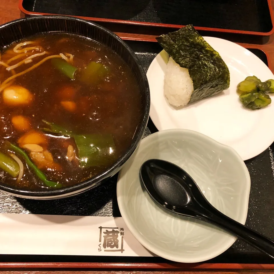 カレー南蛮おにぎり付き|しろくまさん