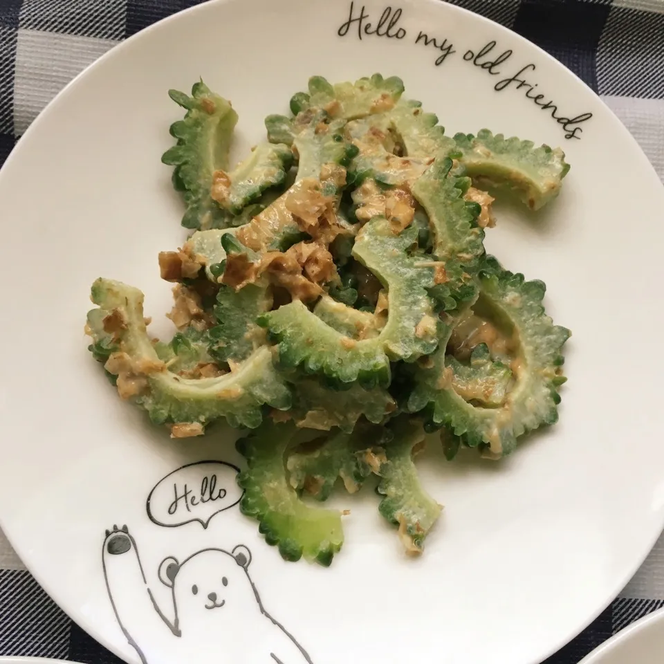 Snapdishの料理写真:ゴーヤランチ(ᵔᴥᵔ)|しろくまさん