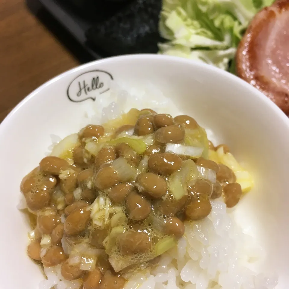 山わさび入り卵納豆ごはん|しろくまさん