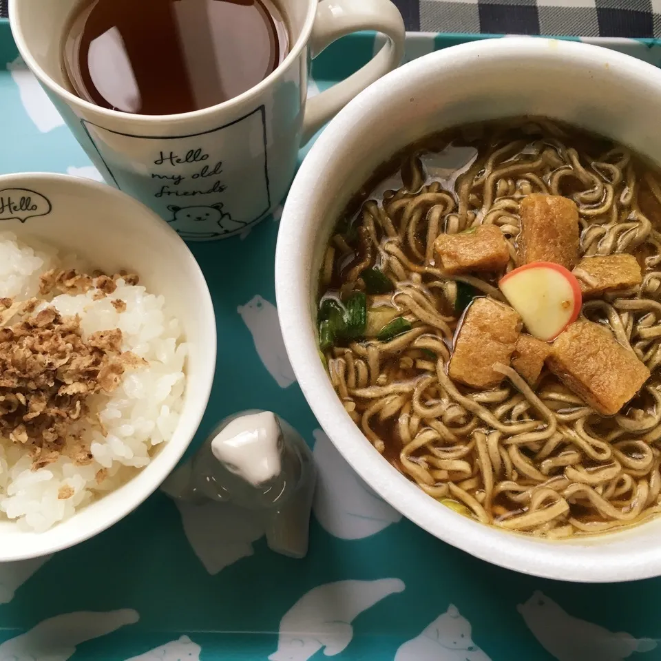 Snapdishの料理写真:カレーそばランチ(ᵔᴥᵔ)|しろくまさん