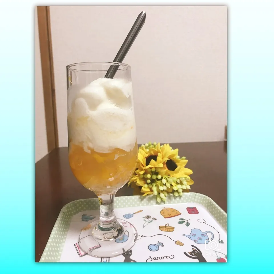 シャリーチェで冷んやりデザート🍧|ビーグルさん