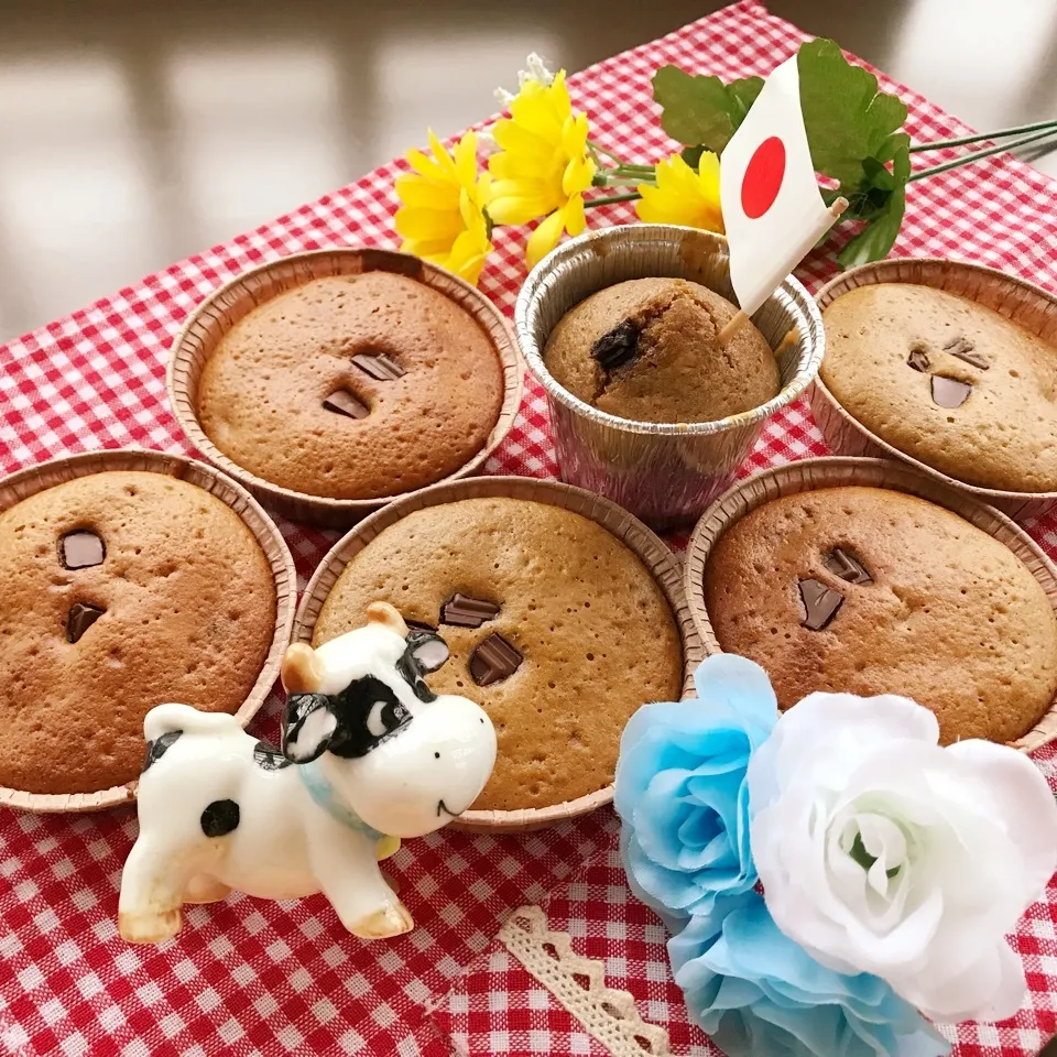 チョコチップコーヒーマフィン☕️リユサさんの真似っこ☘️|ビーグルさん